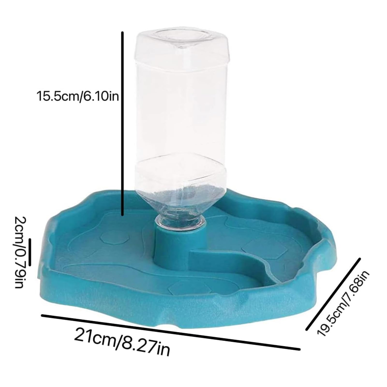 Abbeveratoio per Tartarughe Ciotola per Acqua per Rettili 2 in 1 Distributore Automatico di Acqua per Mangiatoia per Rettili Dispenser per Acqua per Tartarughe Serbatoio per Acqua Automatico