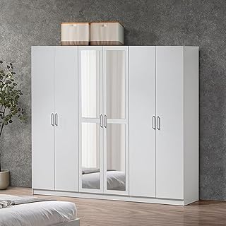 Danube Home Supreme 6 Door Wardrobe With Mirror | Extra Sturdy Closet