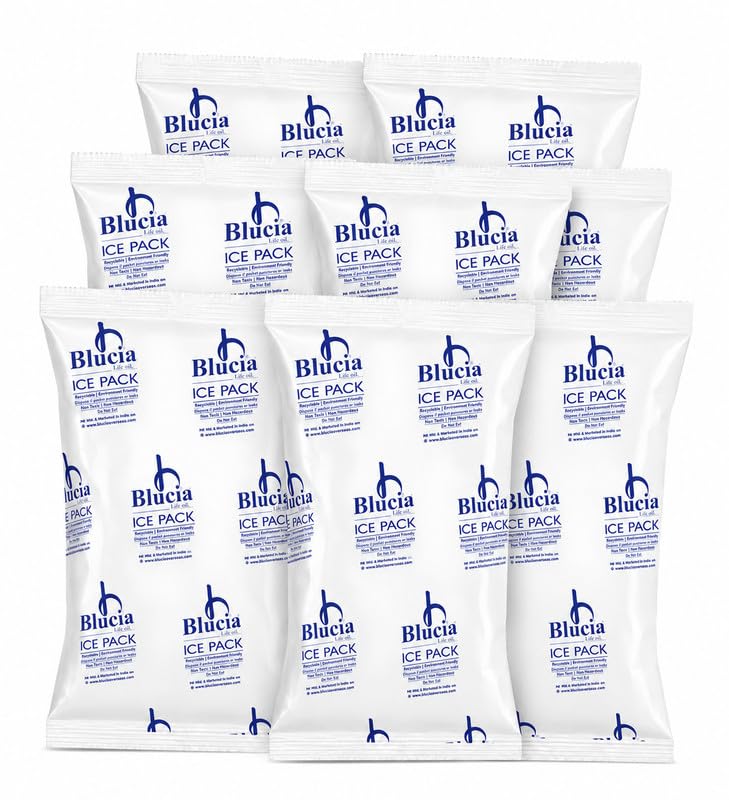 reusable ice gel pack | hard freeze leak-proof cold pack for cooler bags, lunch box, breast milk, insulin, vaccine, food & drinks - (50 grm)- 2