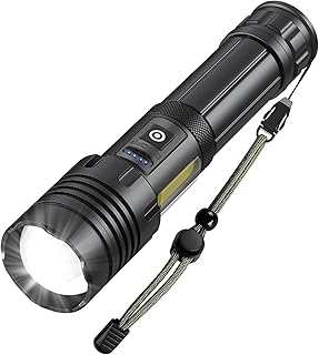 LED Torch Rechargeable,Mini Torch Flashlight, Mini Torch Water Resistant for Camping - Mini Flashlight for Emergency Outdoor Use, Led Flashlight Torch Compact, Flashlights with High Lumens