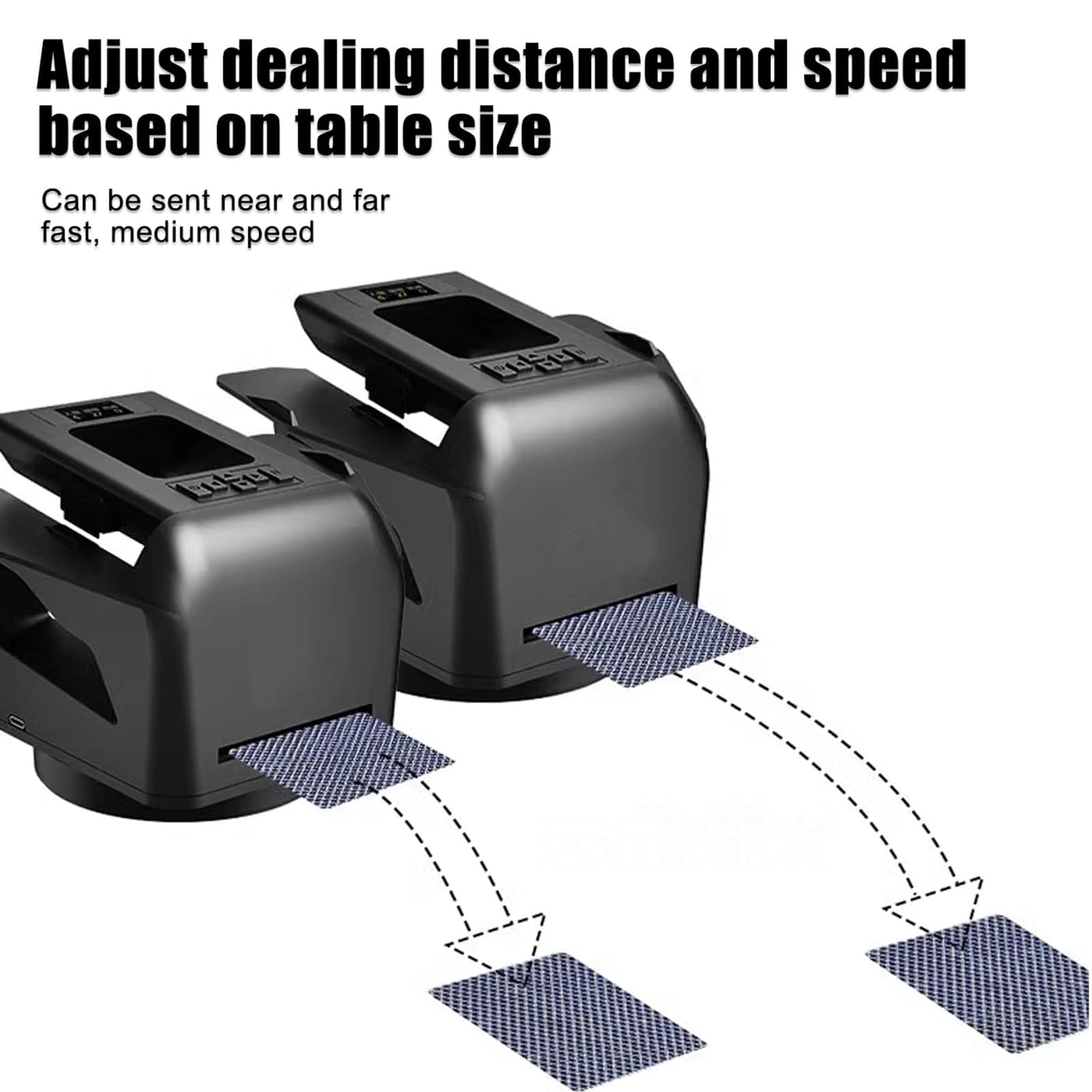 Mélangeur automatique de cartes, design rotatif à 360°, distance et vitesse réglables, rechargeable 4000 mAh pour jeux de cartes