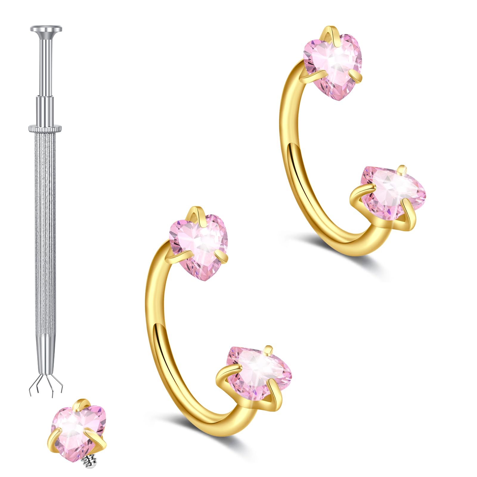 18G Septum Piercing Gold Nasenpiercing Ring 8mm-316L Chirurg