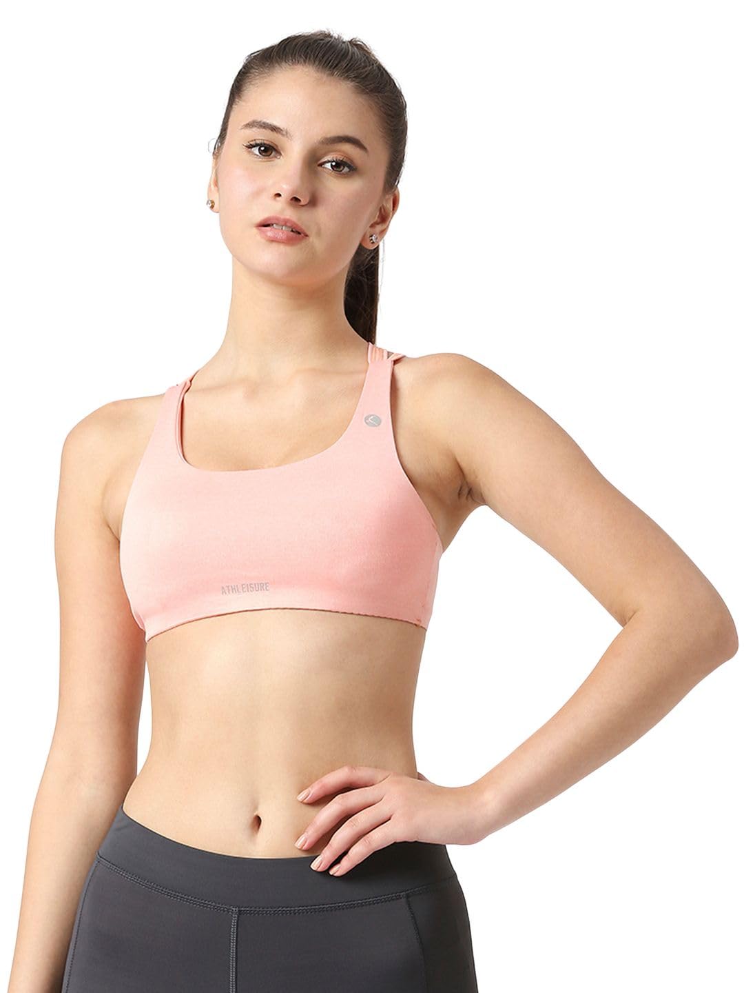 lovable Women's Polyester Non-Padded Wirefree Full Coverage Seamless Criss-Cross Back Sports Bra-Vitality Bra-picture-47