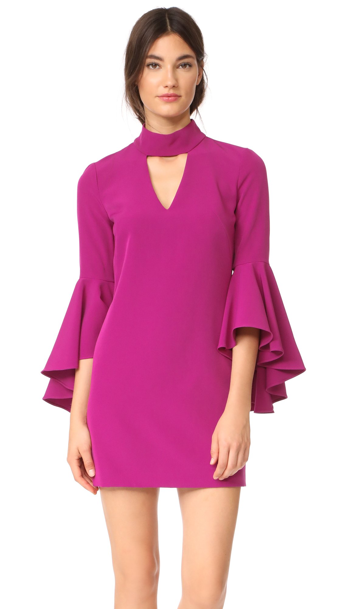 Women's Italian Cady Andrea Dress, Berry, 8