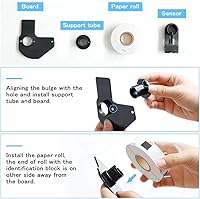 Vista 6 de Label KINGDOM Compatible con Brother DK-1204 (0.66 x 2.1 pulgadas) Etiqueta troquelada para QL-800, papel blanco multipropósito/dirección de retorno