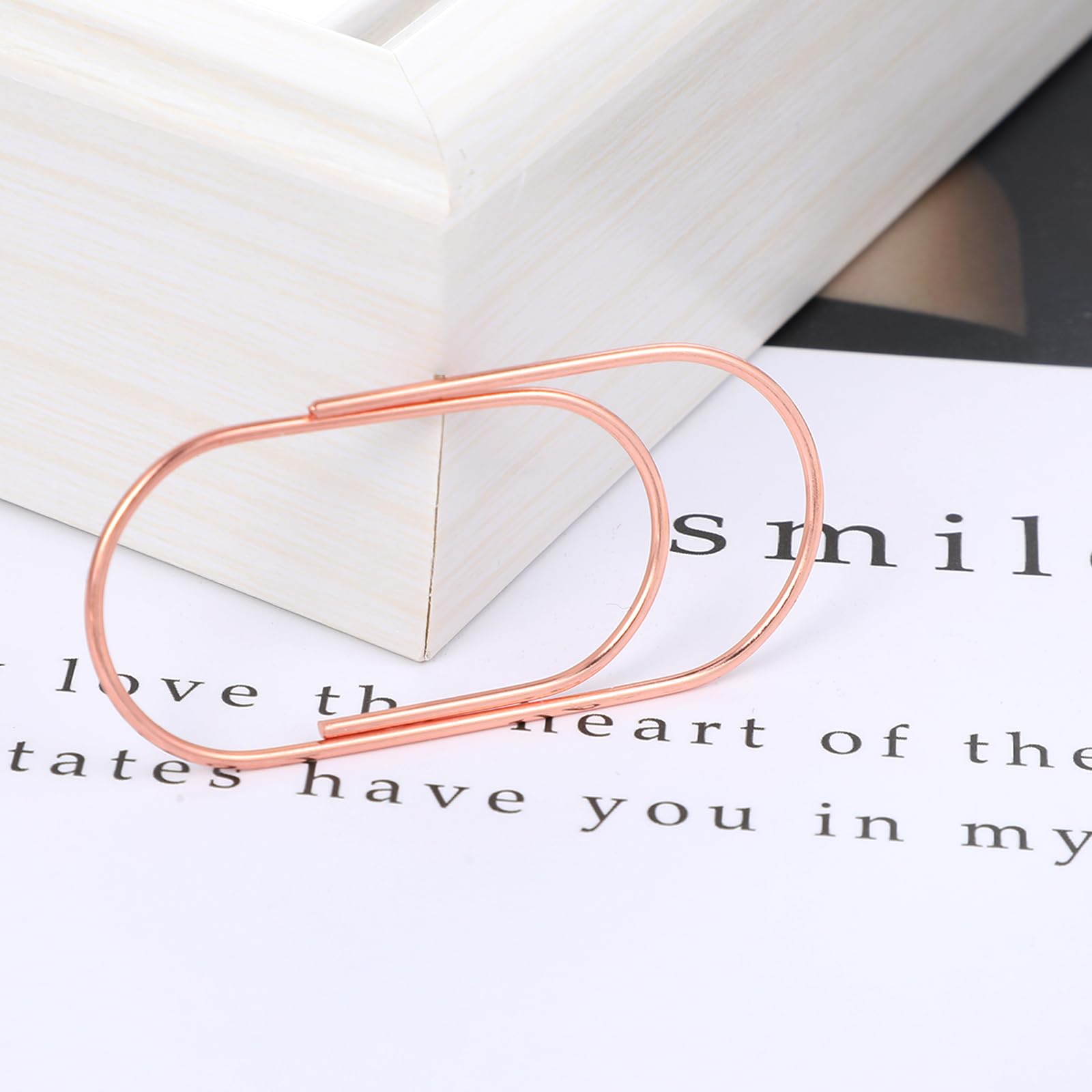 Lindos Clips De Papel, Suministros De Oficina De Oro Rosa (4