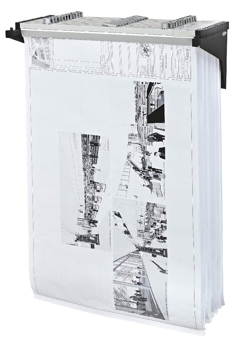 Adir Blueprint Wall Rack - Blueprint Plans Organizer and Construction Plan Holder - Poster Display and Map Rack for Office and Home (Without Blueprint Clamps)