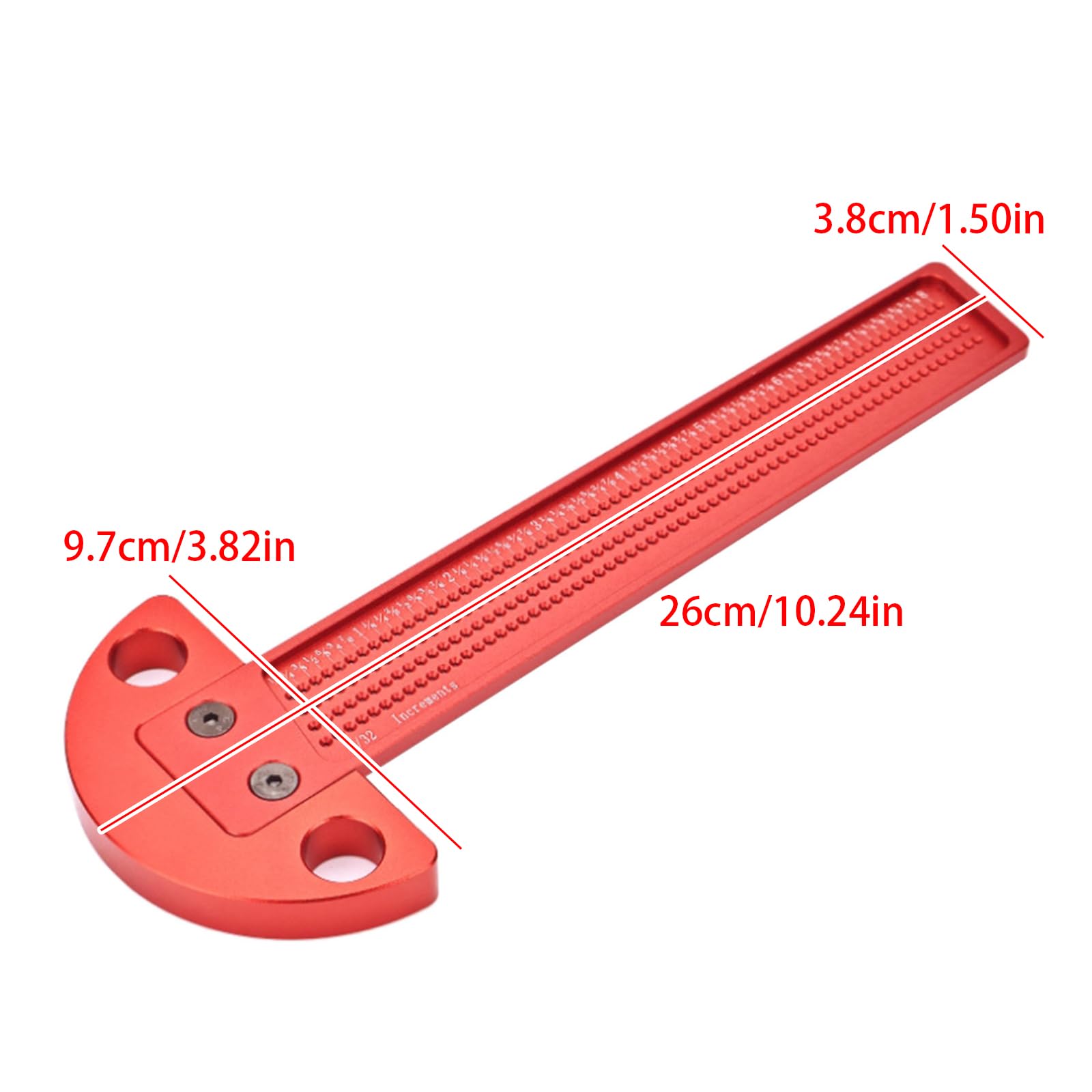 Righello tipo T per tracciatore per la lavorazione del legno,