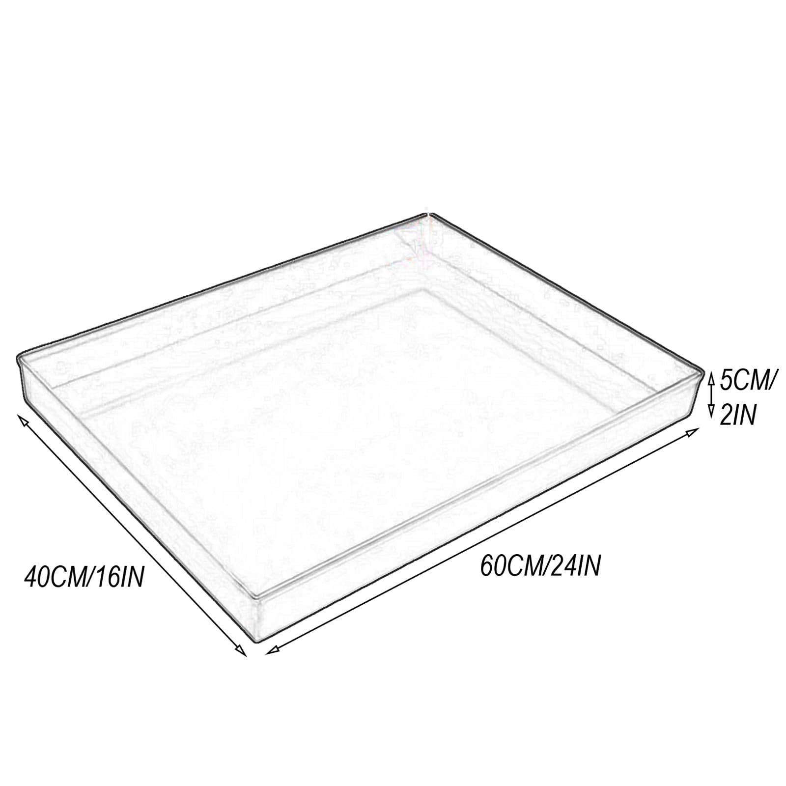 Bandeja de horno de acero inoxidable resistente a altas temperaturas para cocina y baño, tamaño grande, 60 x 40 x 5 cm, bandeja de horno para cocinar