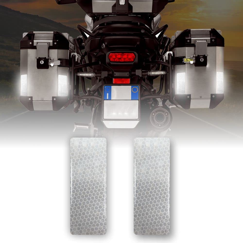 3D Refractive Stickers Diamond Maxi for Motorbikes, White, 5 x 10 cm