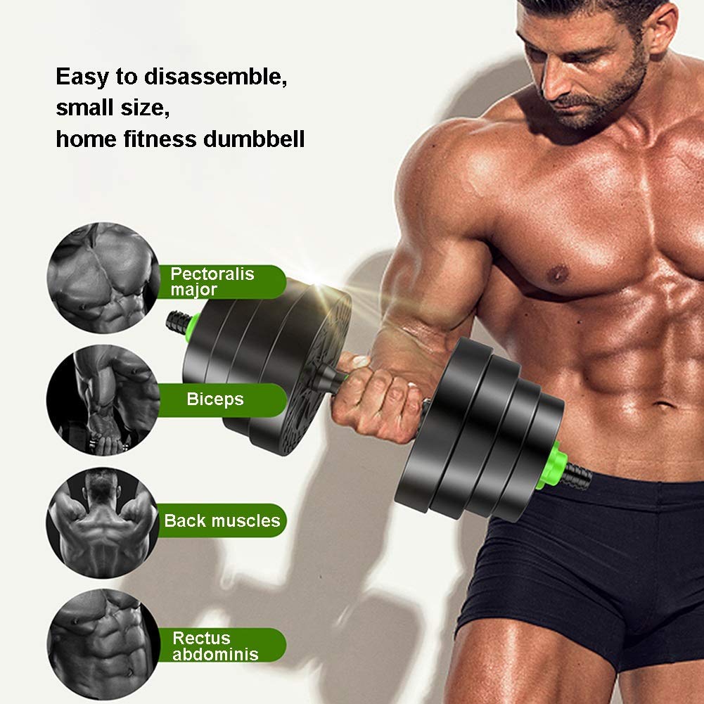 Set manubri Manubri Regolabili Set bilanciere 2 in 1 Manubri per Sollevamento Pesi Liberi - Attrezzatura Fitness per tonificazione Muscolare Allenamento Completo del Corpo - Regola