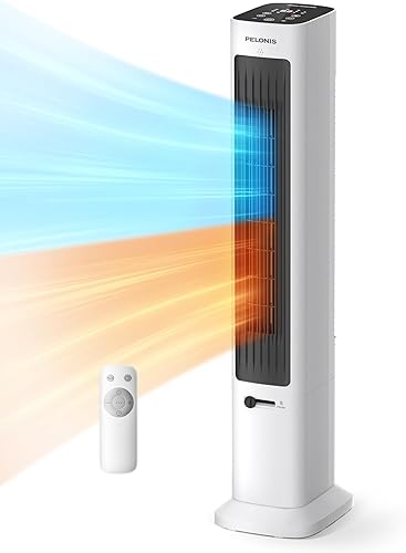 Miniatura 1 de PELONIS Combo de ventilador de torre oscilante y calentador con control remoto, combo de ventilador de calentador para uso en interiores - 3
