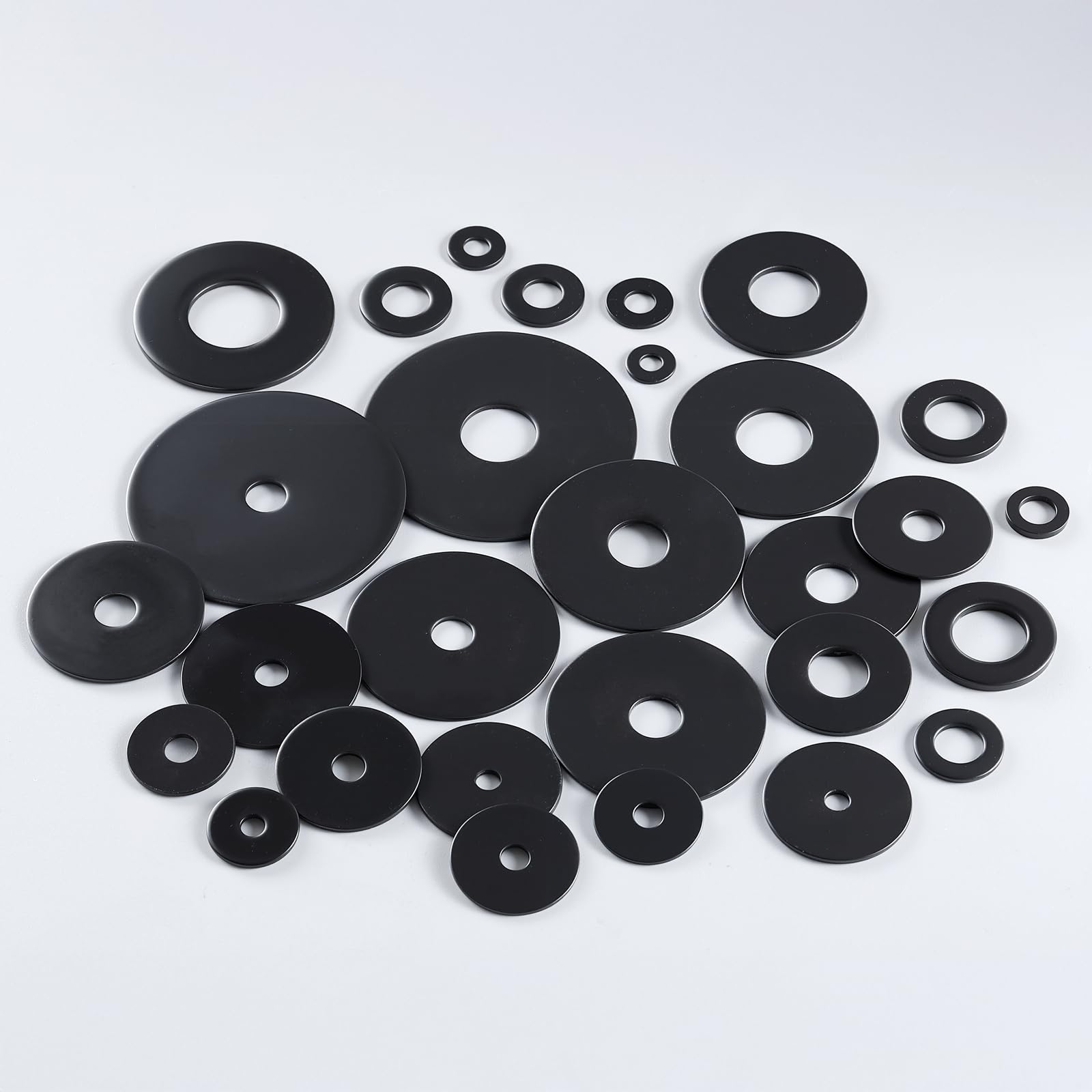 SVLING 25PCS 3/8" x1-1/2 Fender Washers, Black Oxide 304 Stainless Steel 18-8, 3/8" ID x 1-1/2" OD Hardware Flat Washers for Screws Bolts — view 5