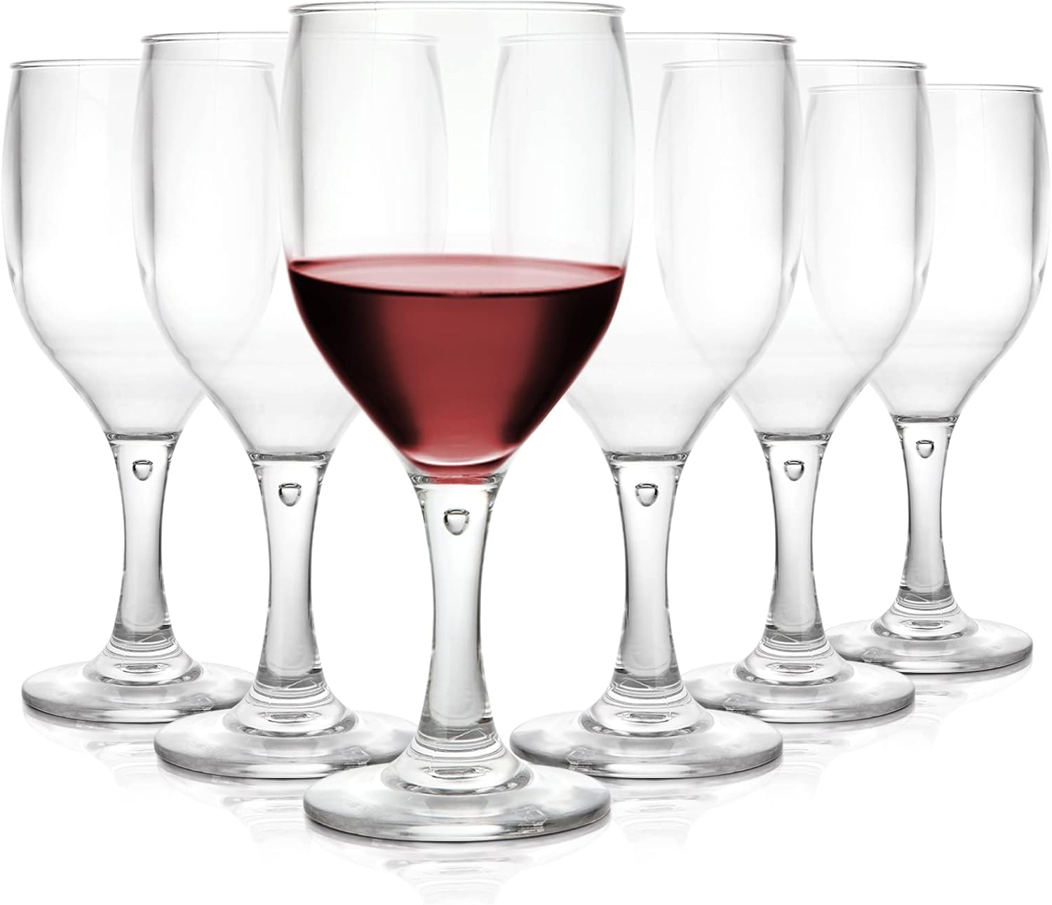 SENENQU 6 Pack Reusable Plastic Wine Glasses, 350ml / 12oz Unbreakable