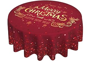 Celebrate the Holidays with Sweetshow's Festive 48 Inch Round Christmas Tablecloth