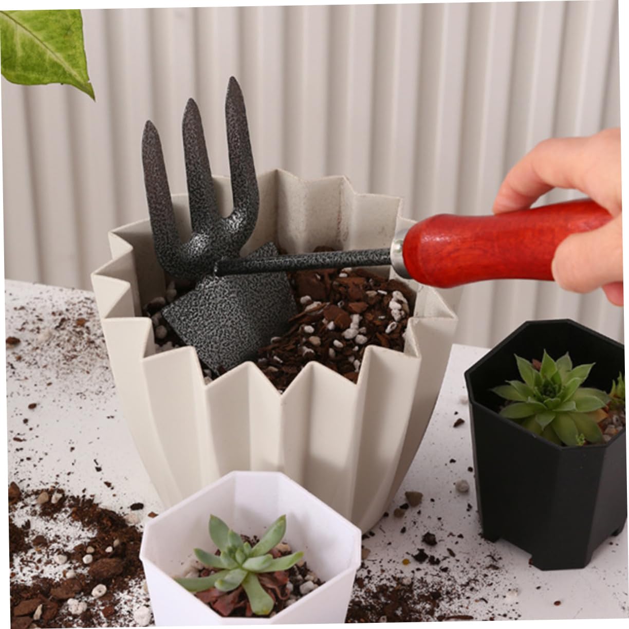 BESPORTBLE 2ensembles Set Outils De Jardinage Multifonction avec Râteau Et Pelle Ergonomiques pour Entretien Plantes Et Légumes Extérieur
