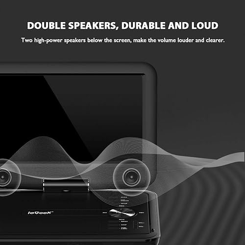 Miniatura 7 de Reproductor de DVD portátil negro de 11.5 pulgadas y soporte para reposacabezas de coche