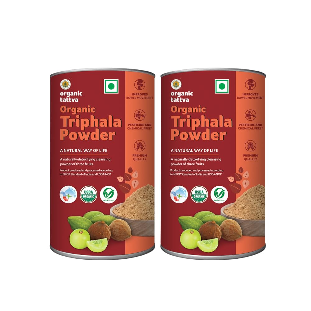 Organic Tattva, Organic Triphala Powder 100 Gram | For Gastro Intestinal Wellness | Relieves Constipation | Blend of Amla,Bibhitaki and Haritaki | Pack of 2 (B09DQ4H28S) Amazon Price History, Amazon Price Tracker