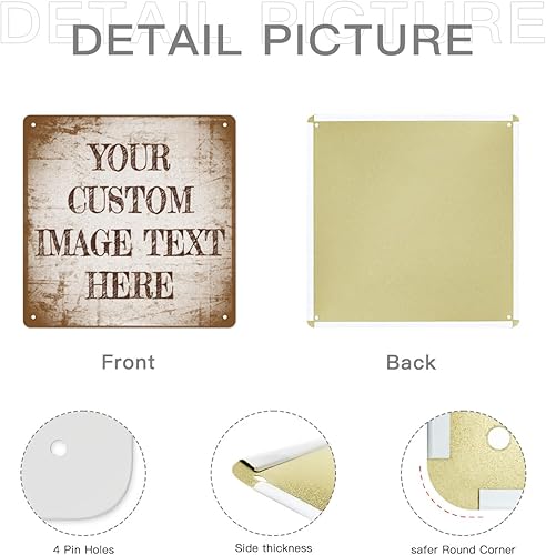Miniatura 7 de Letrero de Metal Personalizado para Exteriores para Oficina de Entrega, Boda, Negocio, Bar - Diseño Vintage Retro Personalizado - Añade Tu Texto,