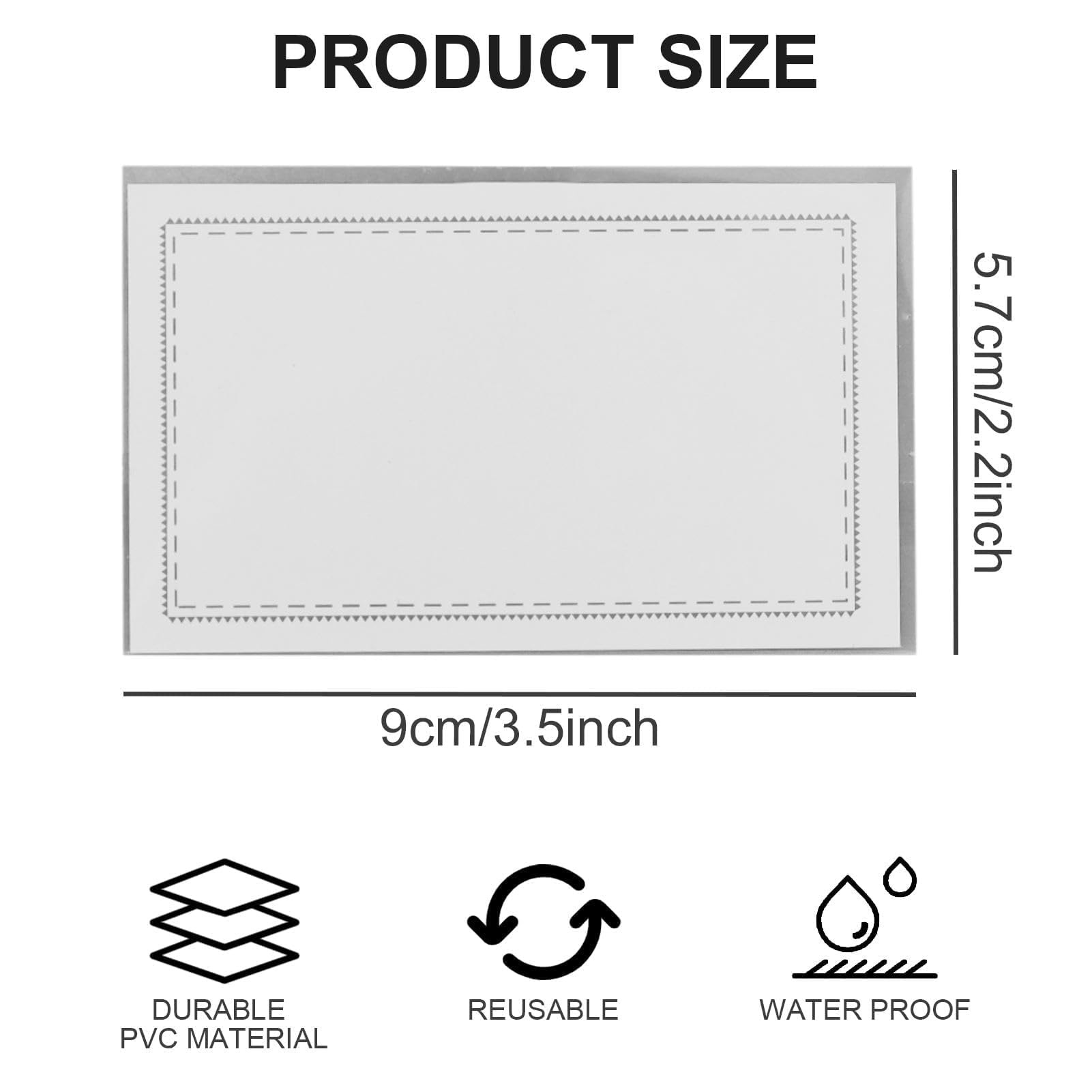 100 targhette per nome, 90 x 56 mm, in plastica trasparente, per vestiti, clip, biglietti da visita, con clip, per ufficio, scuola, viaggi