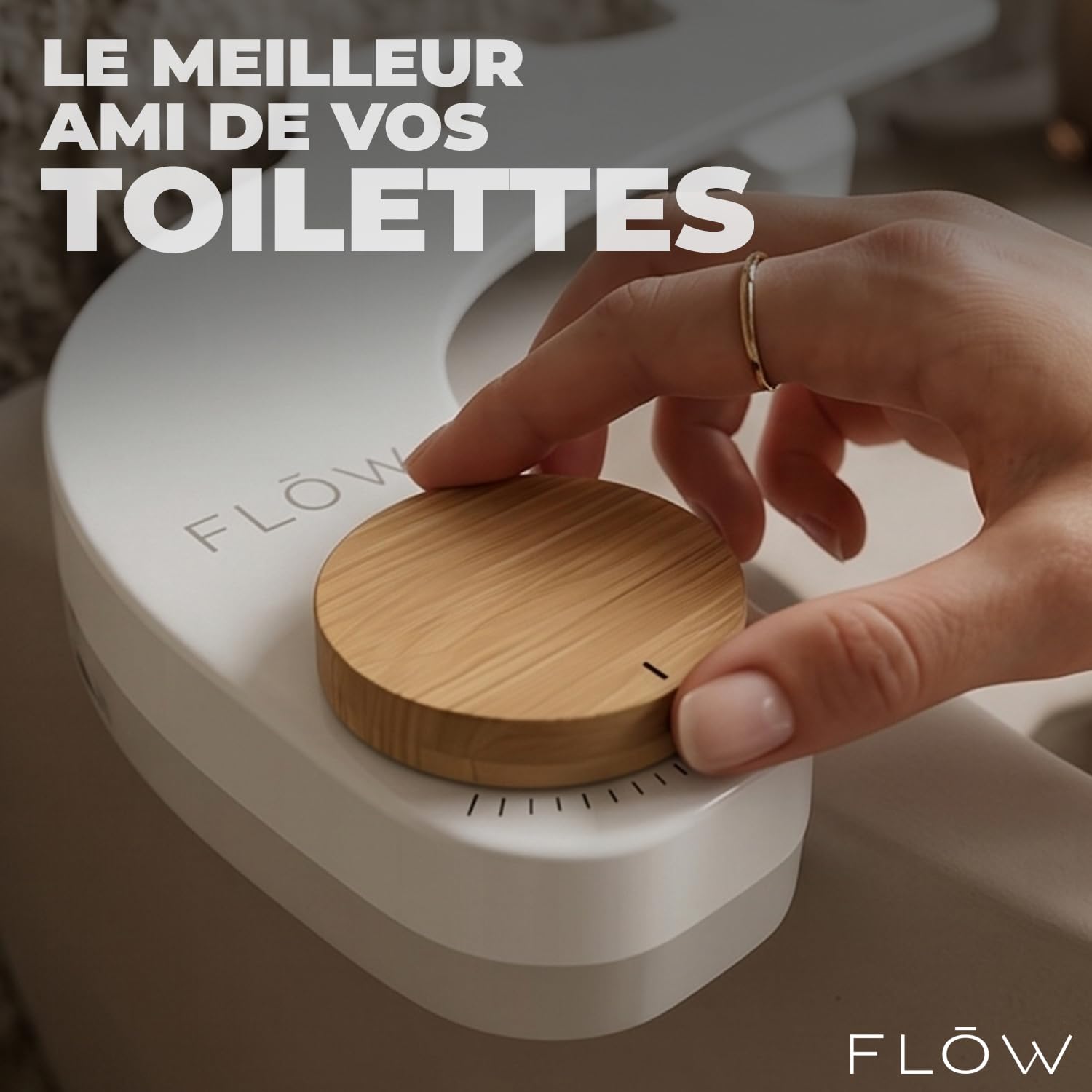 Flow® | Toilette Japonaise avec Douchette Intégrée | Bidet WC Double Buse avec Mode Féminin | Pression Réglable | Kit Complet sans Électricité | Installation Facile | OriginalCorner®