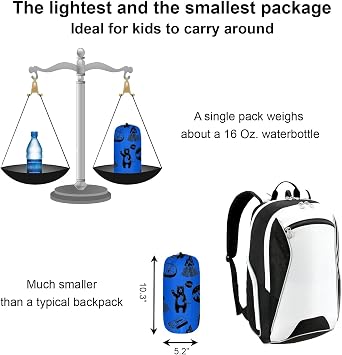 Ultralight 3 Season Kids Sleeping Bag | 50F- 70F Indoor/Outdoor Sleeping Bag for Boys, Girls, and Youth | Ultra Compact, Ideal for Camping and Sleepover