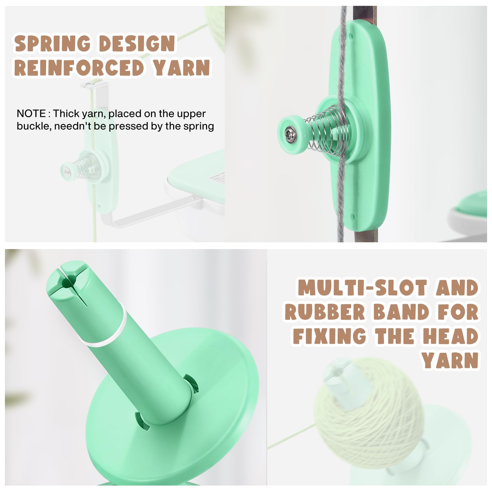 Avvolgitore elettrico avvolgitore per filati ad alta velocità, tre velocità, regolabile, 4-10 oz, grande avvolgitore automatico per uncinetto, ottimo aiuto per lavorare a maglia-verde