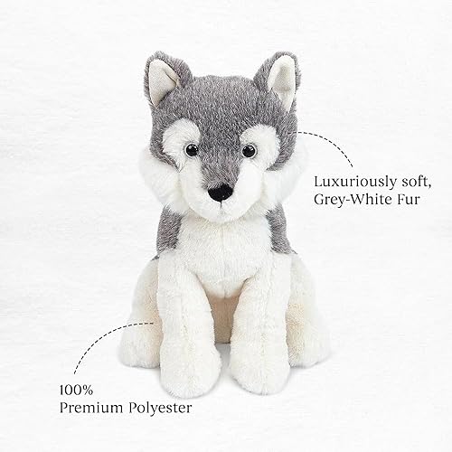 Miniatura 3 de MON AMI Yukon The Husky Dog - Peluche de perro de 12 pulgadas, hecho a mano y suave, regalo para niños pequeños, niñas y niños de todas las edades
