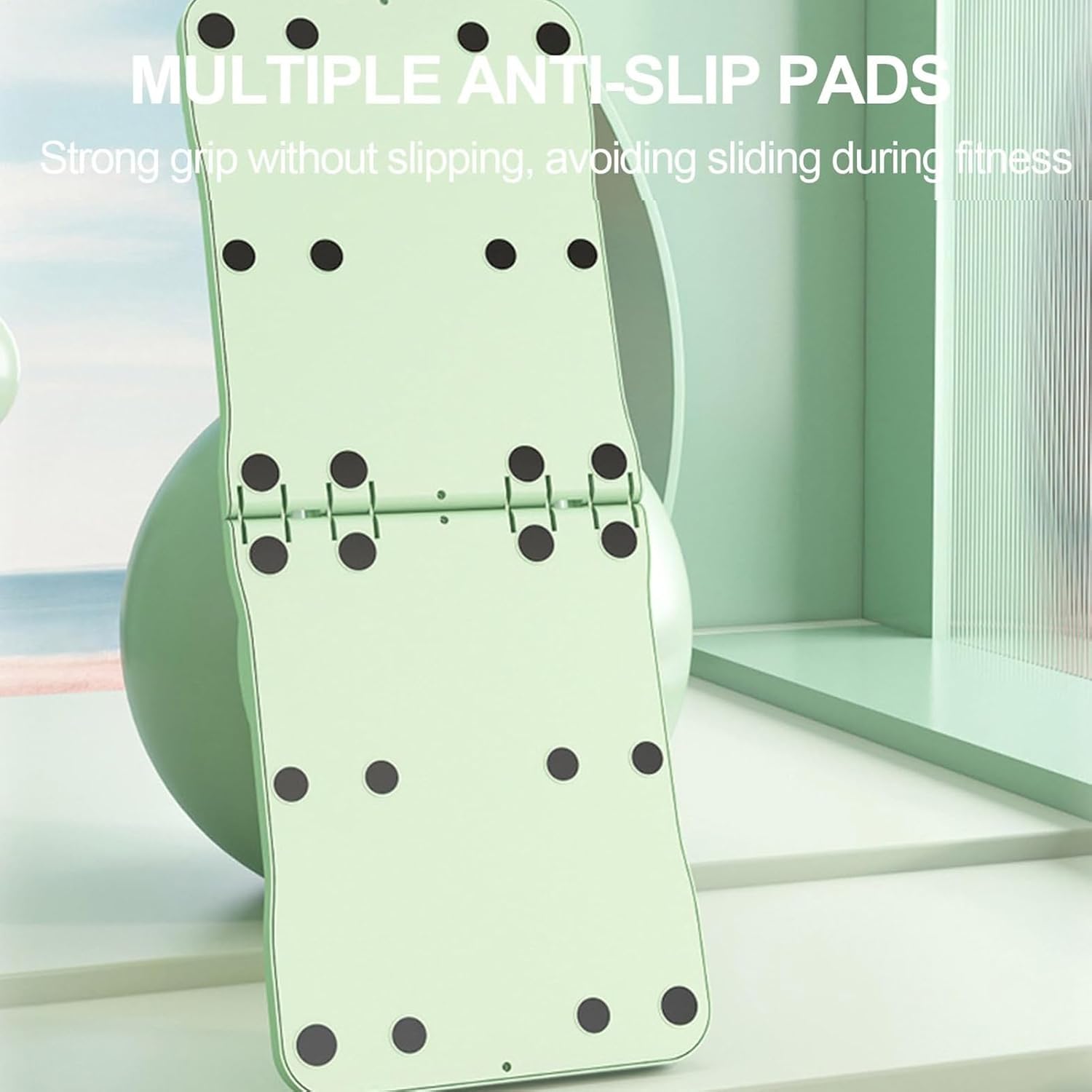 プランクトレーナーアブドミナルボード,折りたたみ式ピラティスリフォーマーボード - 室内外兼用 自動復元機能付き 厚手肘サポートパッ