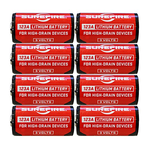 Surefire SF123A 123A 3-Volt Lithium Batteries 8 Pack