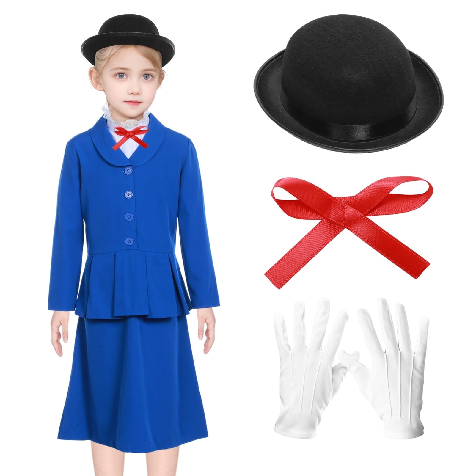 Maryparty Victorian Nanny Costume Victorian Costume World Book Day Book Week Fancy Dress (S)