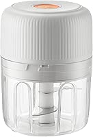 Electric Garlic Chopper, 250ML Food Chopper USB, Mini Vegetable Chopper, Garlic Mincer, Onion Chopper, Portable Small Food Processor (white)