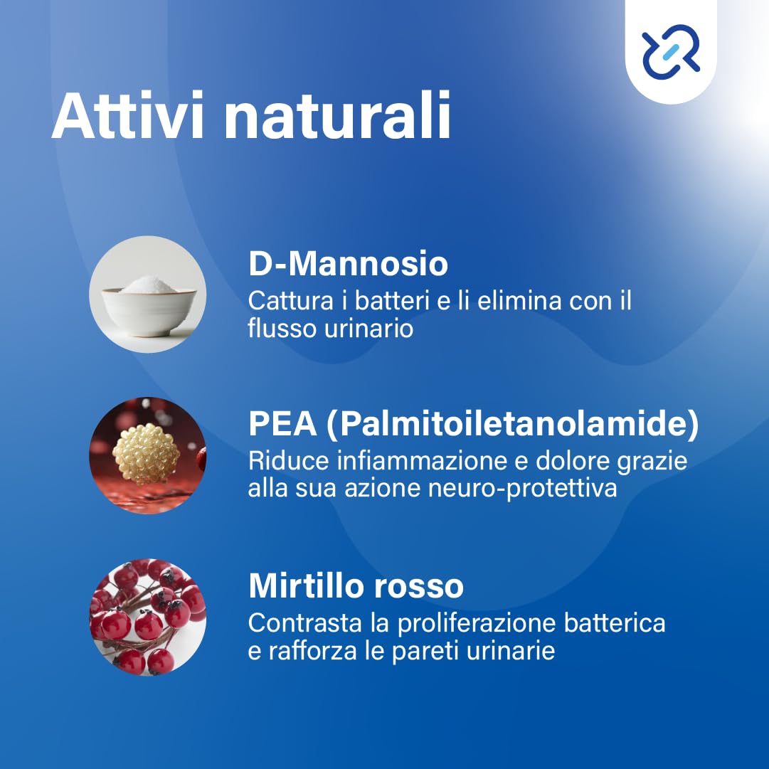 FUCIST Integratore Vie Urinarie con D-Mannosio 1000 Mg, Mirtillo Rosso e PEA Palmitoiletanolamide, Alta concentrazione per Candida Cistite in Stick Orosolubili pronti all'uso