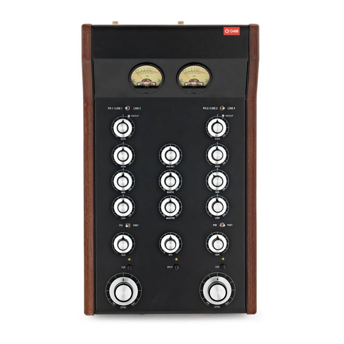 G4M 2-Kanal-DJ-Rotationsmischpult | Reiner analoger Signalweg für warmen, natürlichen Klang, glatte Rotationsfader für präzise, hochwertige Steuerung