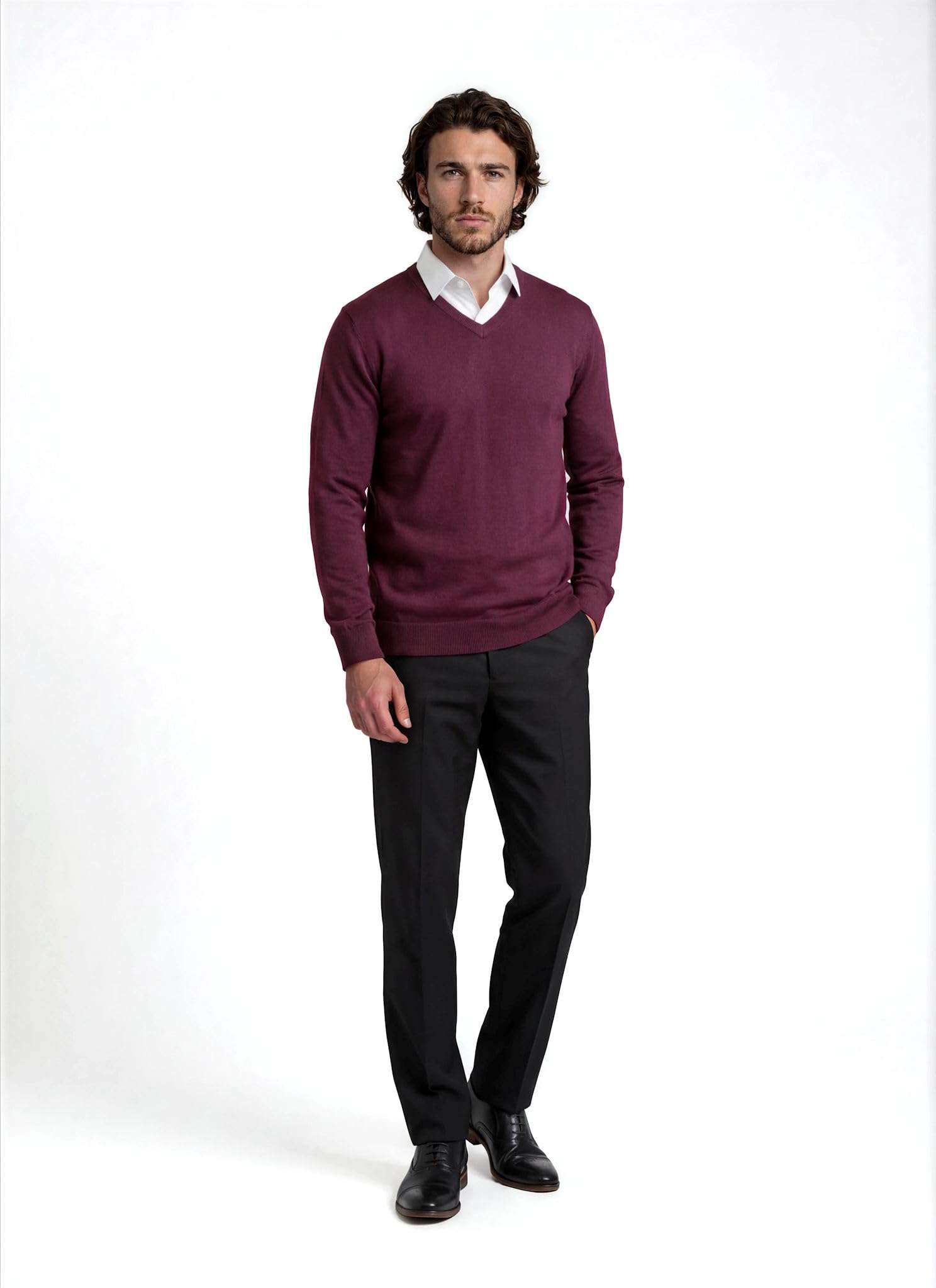 Xact Pull à col en V en Coton pour Homme
