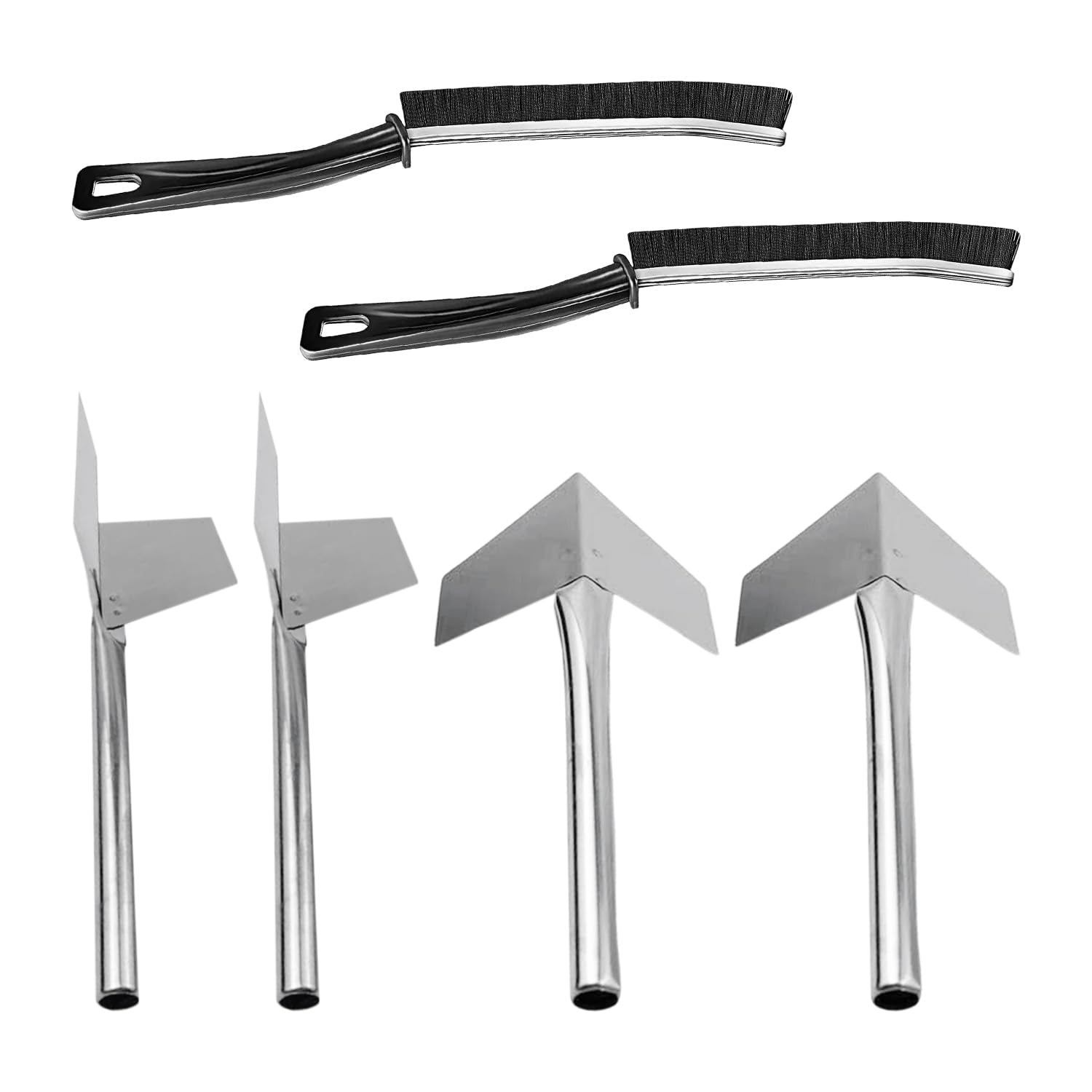4 Herramientas De Enyesado, 2 Cepillos Para Rincones, Llana Para Esquinas, Llana Para Esquinas Interiores Para Paneles De Yeso, Llana De Acero Inoxidable Con Ángulo De 90 Grados
