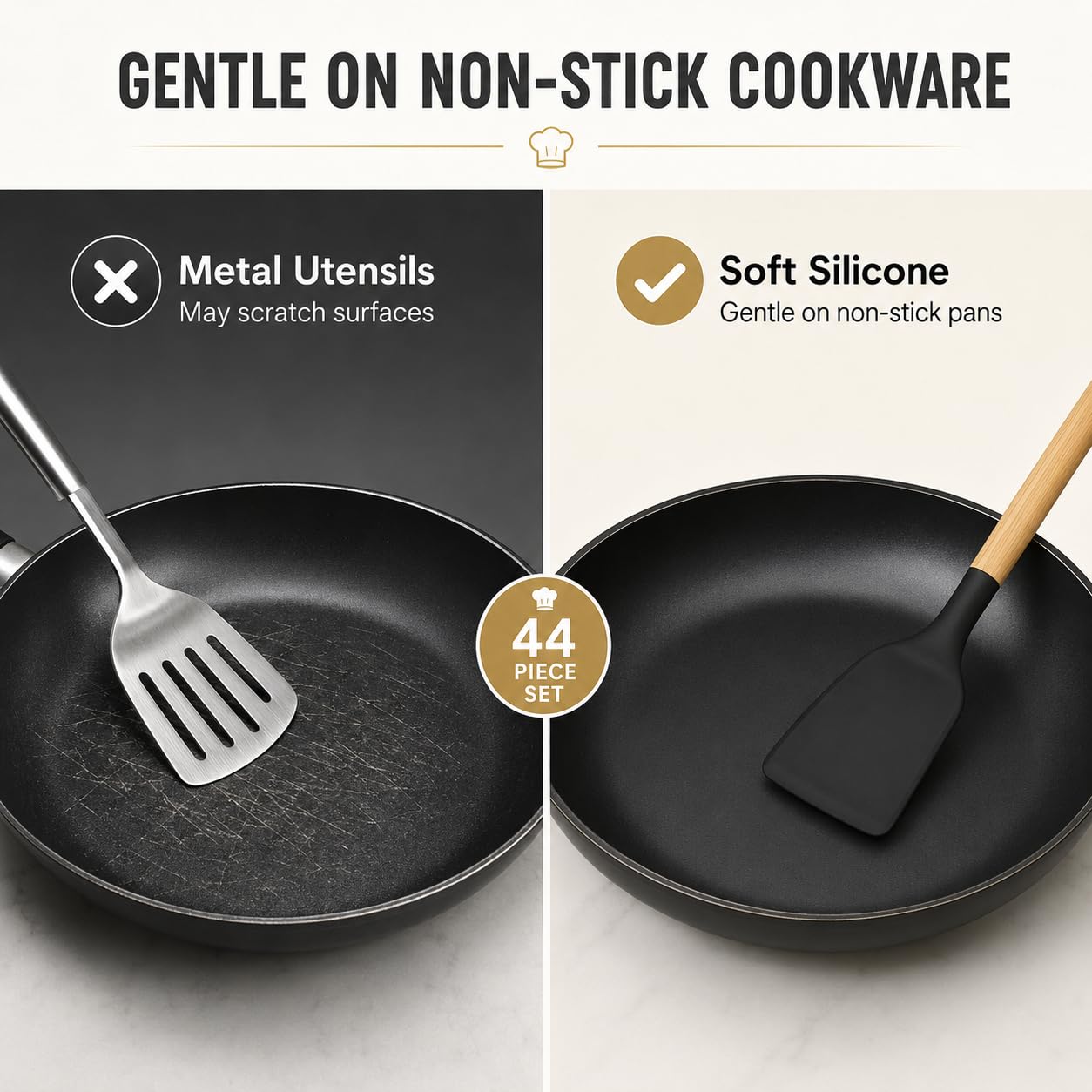 32/44 Küchenhelfer-Set aus lebensmittelechtem Silikon mit Halter, Koch- und Backutensilien, Messbechern und Löffeln, hitzebeständig bis 220 °C, spülmaschinenfest, antihaftbeschichtet