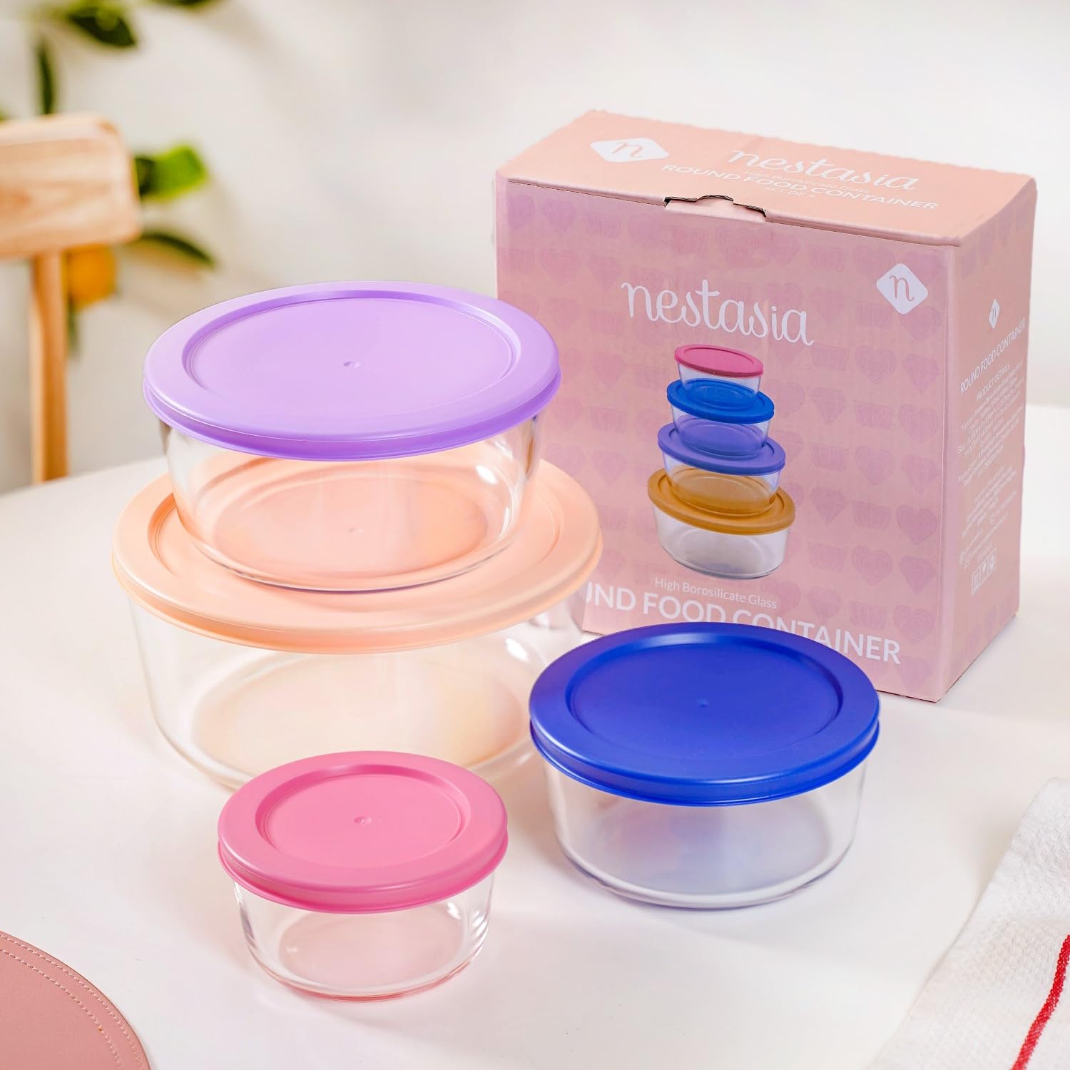 See full amazon price history chart for Nestasia Set of 4 Round Glass Food Storage Containers with Lid | Microwave Safe Airtight Glass Containers with Nested Design for Food Storage, Leftovers, Freezer Safe Nestasia Set of 4 Round Glass Food Storage Containers with Lid | Microwave Safe Airtight Glass Containers with Nested Design for Food Storage, Leftovers, Freezer Safe (B0DJF7H9RG) Amazon Price History, Amazon Price Tracker