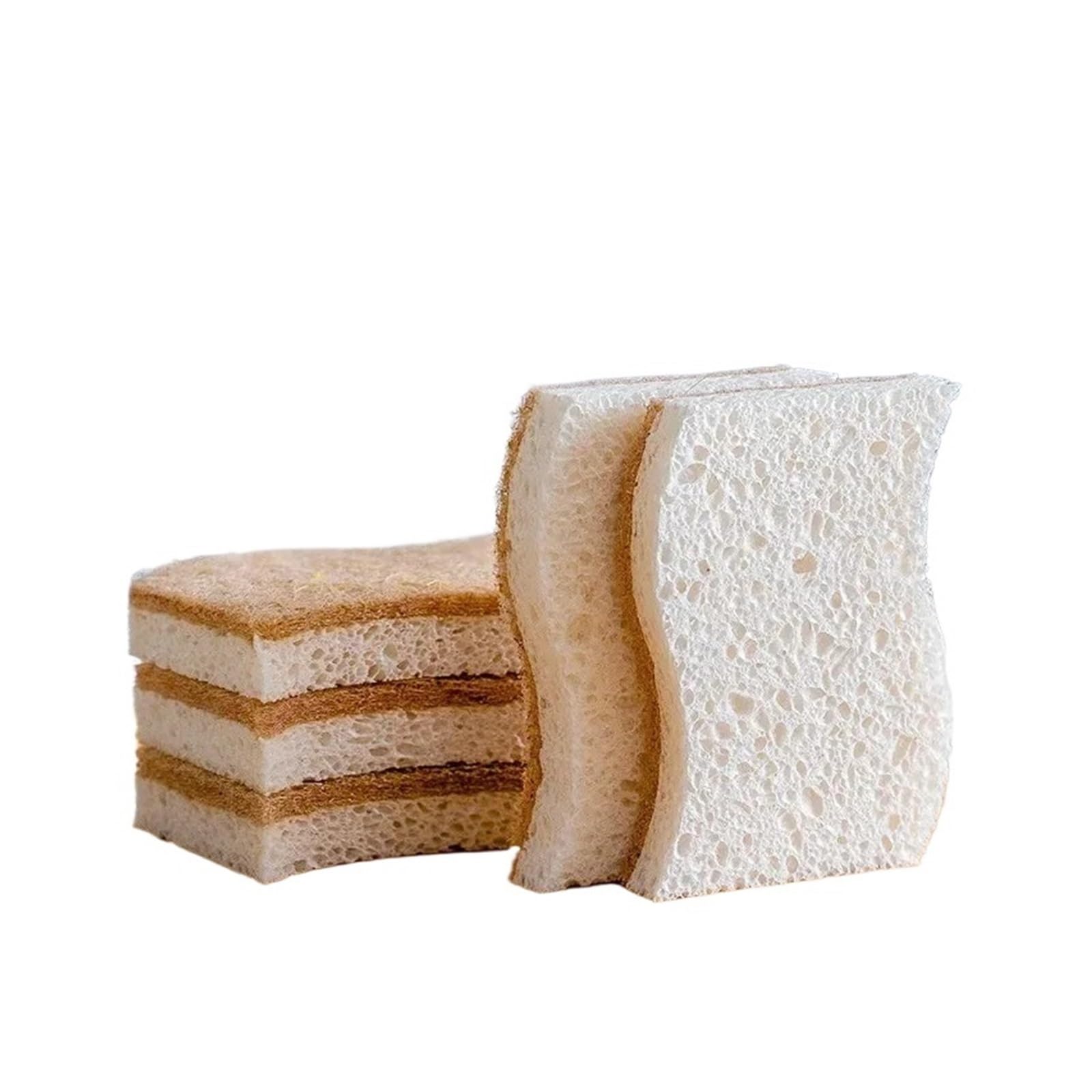 WZPTLKIBAD S Style Dish Washing Sponge, Wood Pulp Cotton Microfiber