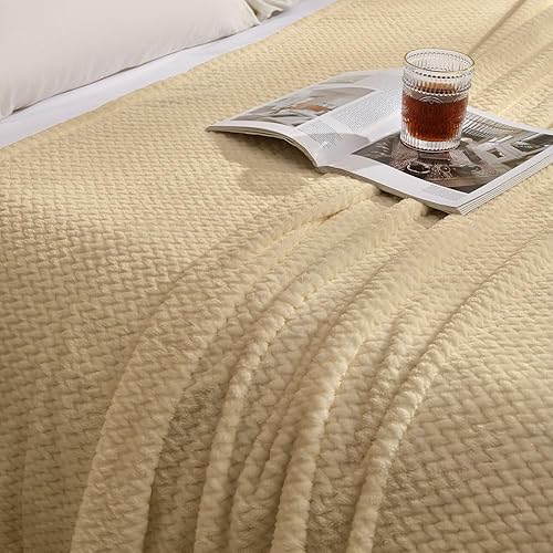 Miniatura 5 de Kingole - Manta de lujo de franela, diseño de tejido jacquard, para sofá o cama, muy suave y abrigada, de microfibra, 10.32ozyd2
