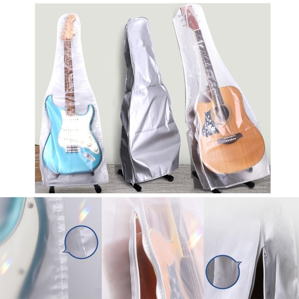 Besttoolifes Housse de protection étanche pour guitare électrique et acoustique, en PVC