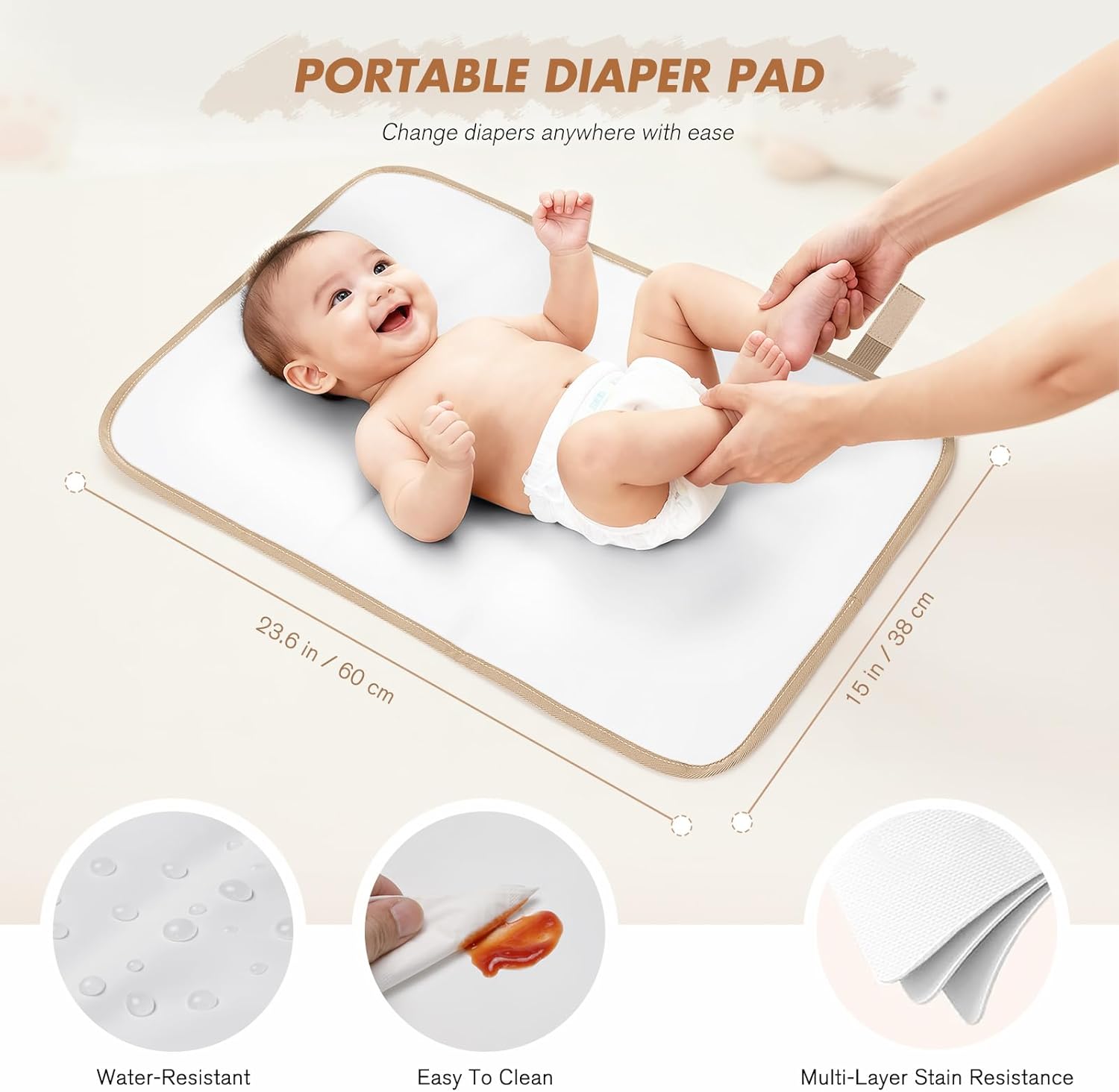 GOLF SUPAGS Diaper Bag Backpack with Portable Changing Pad 25L Baby Bag Insulated lunch box Backpack Fits 17.3" Laptop (Black & White)