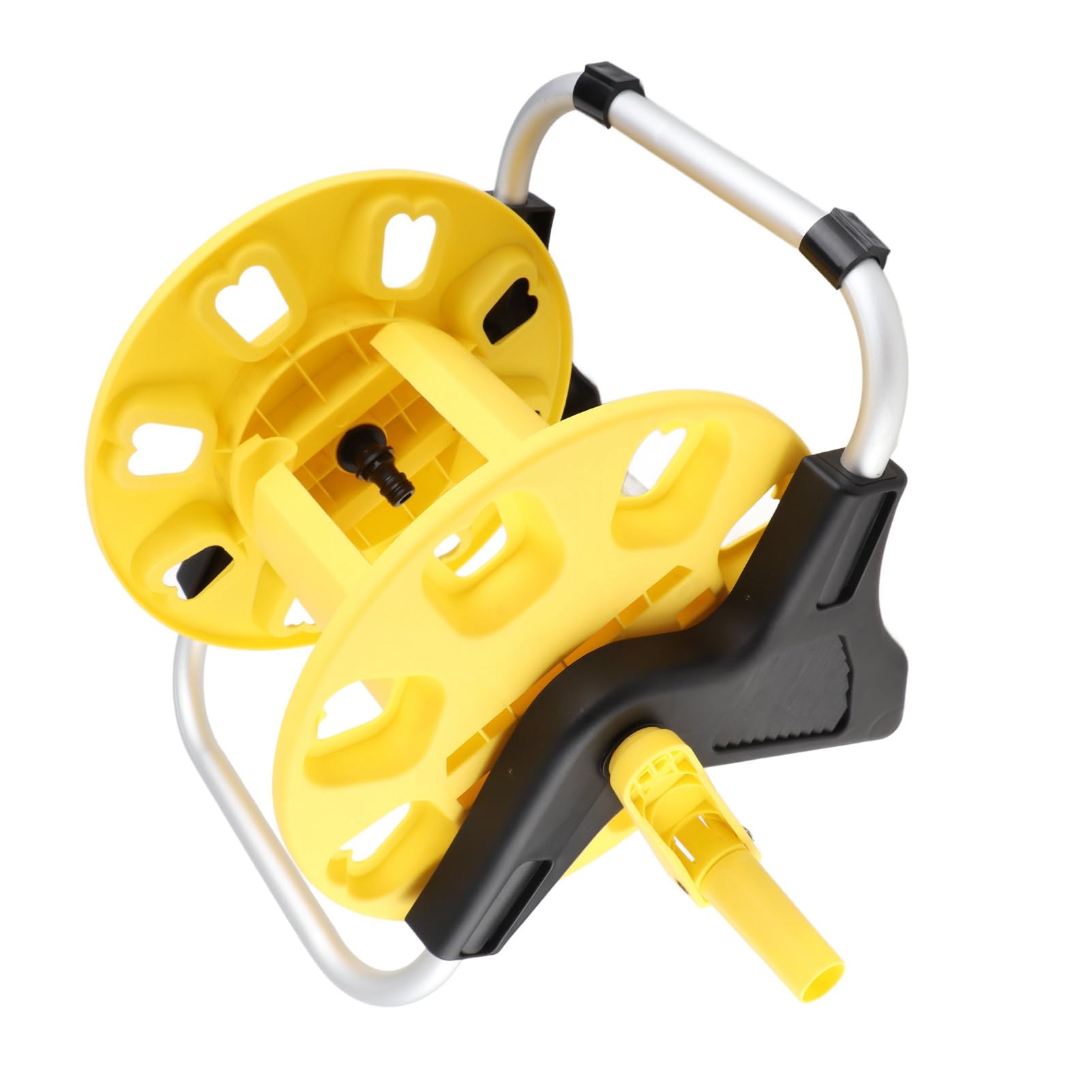 Garden Hose Reel Cart Yellow Water Hose Cart Holds 30m of Water Pipe for Courtyard Lawn