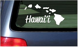 Hawaii with Island Chain - Sticker Vinyl Decal Hawaiian Aloha Hawai'i Hawaiian Islands Design