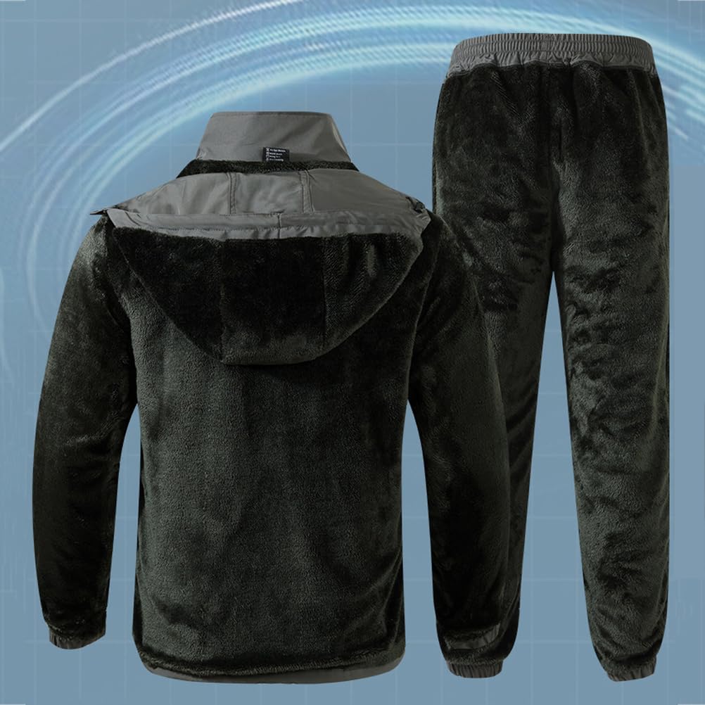 Traje Táctico Softshell De Forro Polar para Hombre, Chaqueta Térmica Impermeable De Caza Ropa De Esquí
