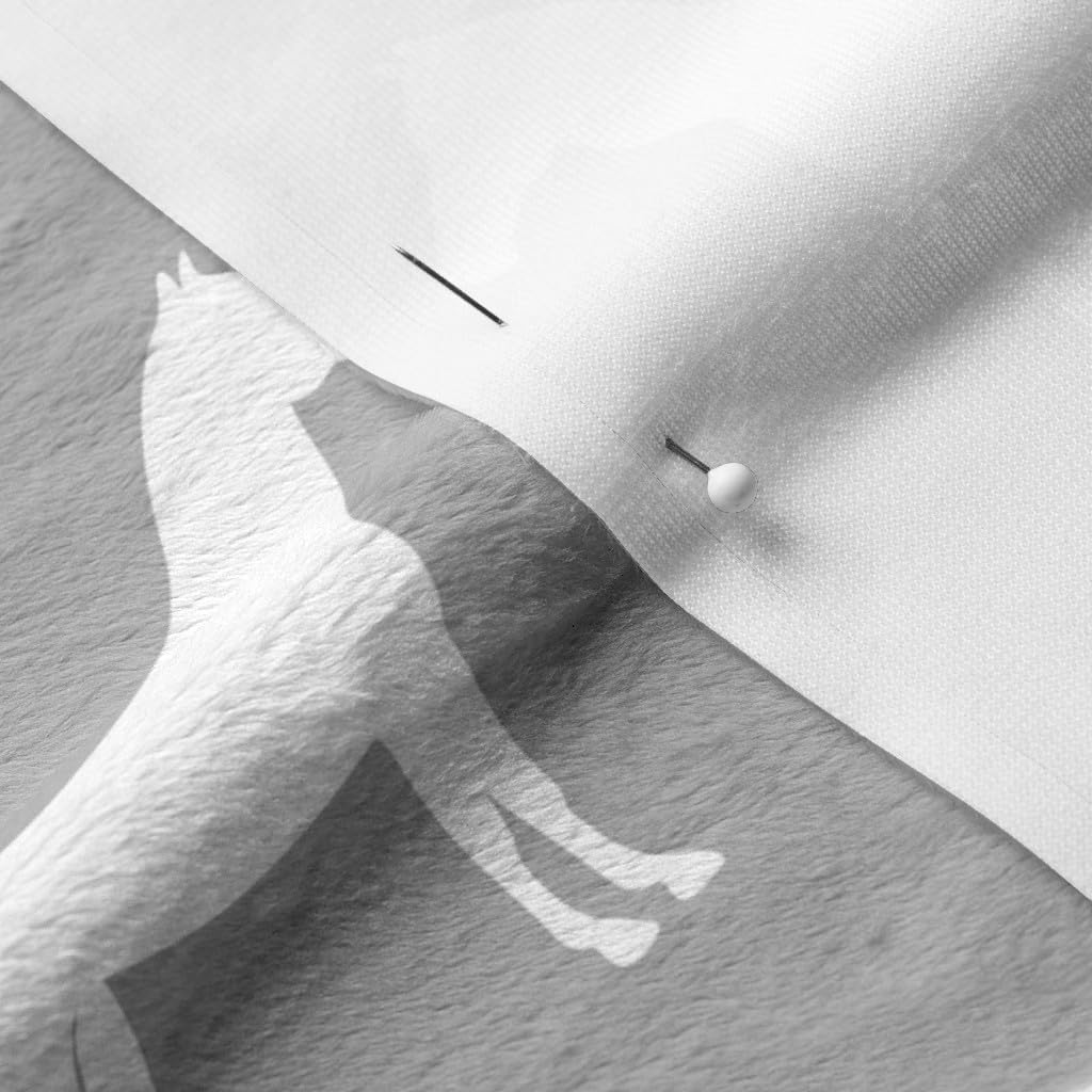 Spoonflower Fabric - Multi Horses Pink Grey Farm Horse Girl Little Arrow Printed on Minky Fabric by The Yard - Sewing Baby Blankets Quilt Backing Plush