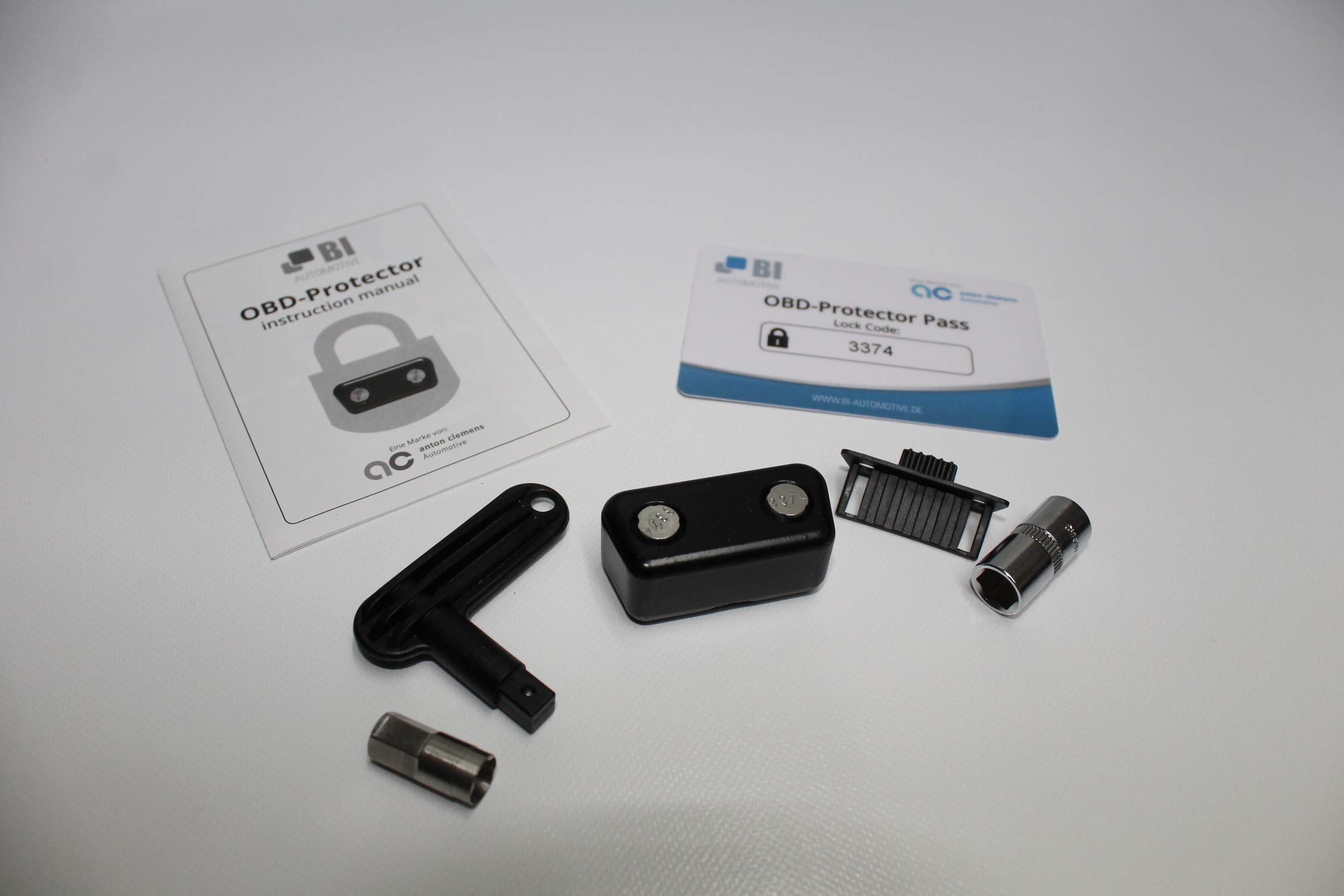 Bi - Protector antirrobo inmovilizador para conector OBD, cubierta para interfaz OBD
