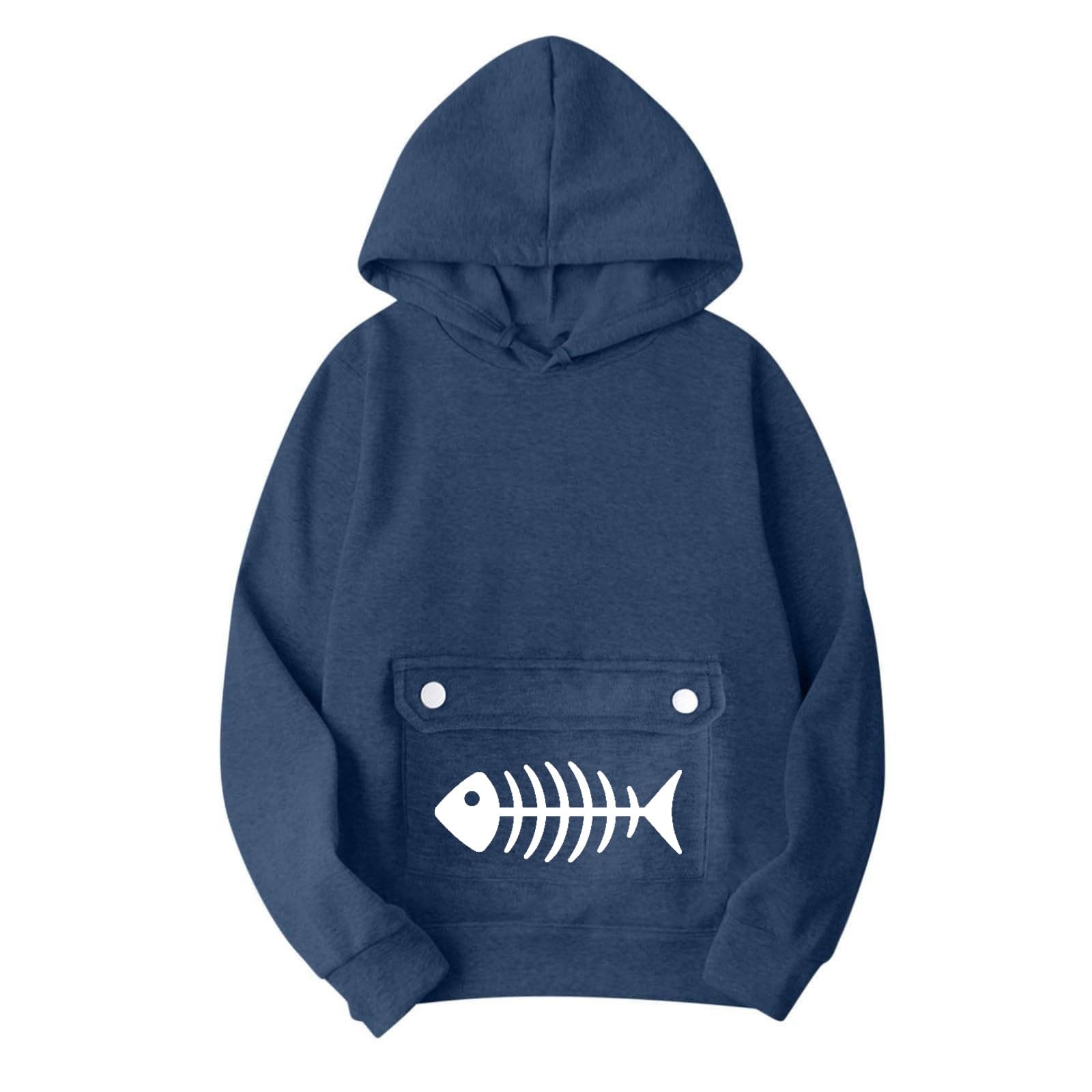 Katzen-Kapuzenpullover für Damen, mit Kapuze, grafischer Haustier-Beutel, Kapuzenpullover, für Damen, Welpen, Winter, Herbst, langärmelig, mit Fleece gefüttert, Anime-Hoodie