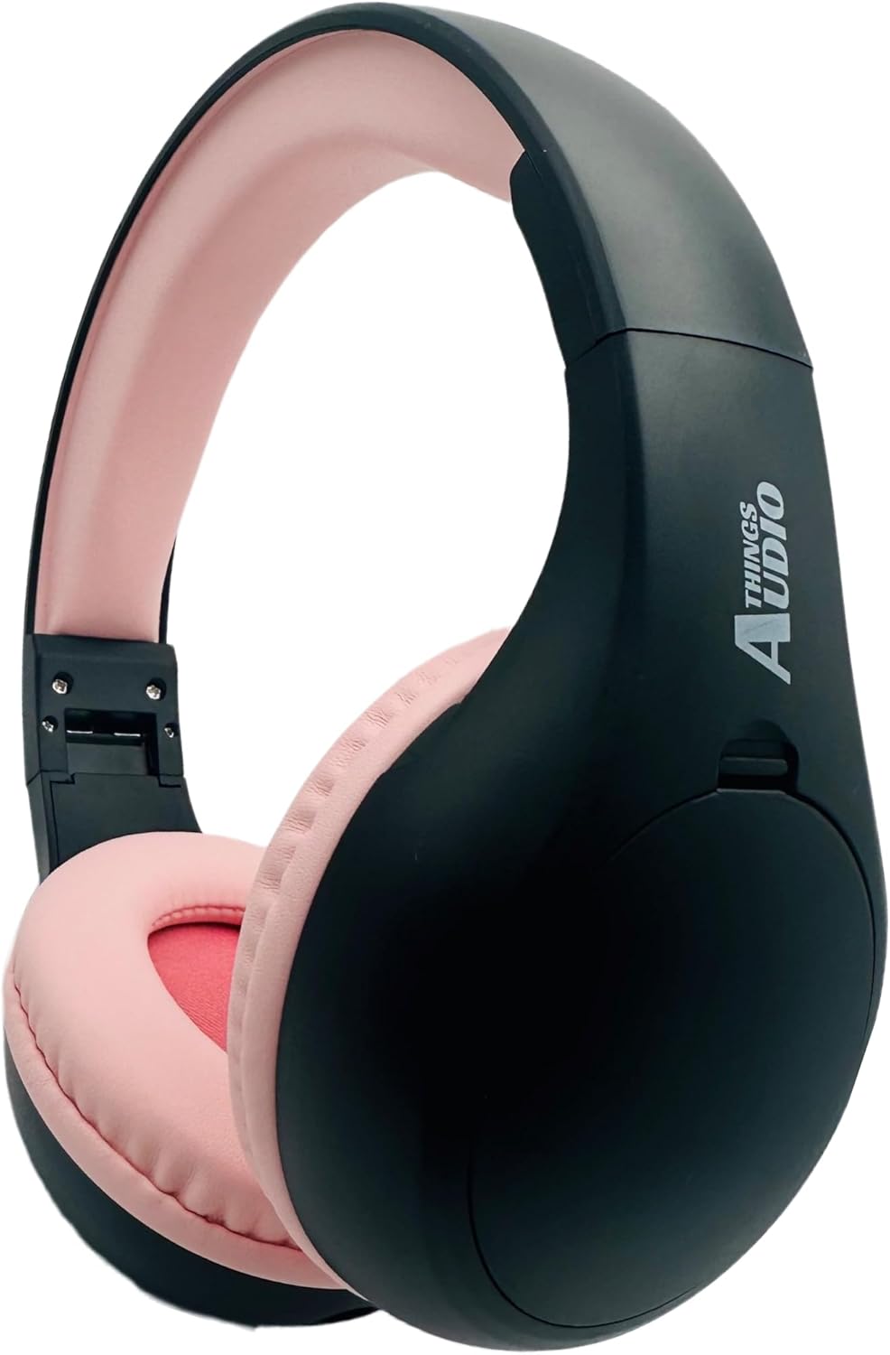 Portable Personal FM Radio Headphones Pull-Out Antenna for Great Reception, Walking, Jogging, Relaxing, School, Talk Radio - Powered by 2AA Batteries (Not Included) (Black & Pink)