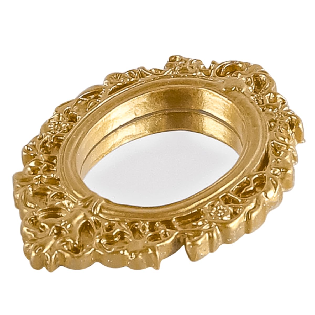 shenruifa Lot de 10 miroirs miniatures pour maison de poupée, cadre européen, mini accessoires de meubles pour maison de poupée échelle 1/12 1/6 (doré